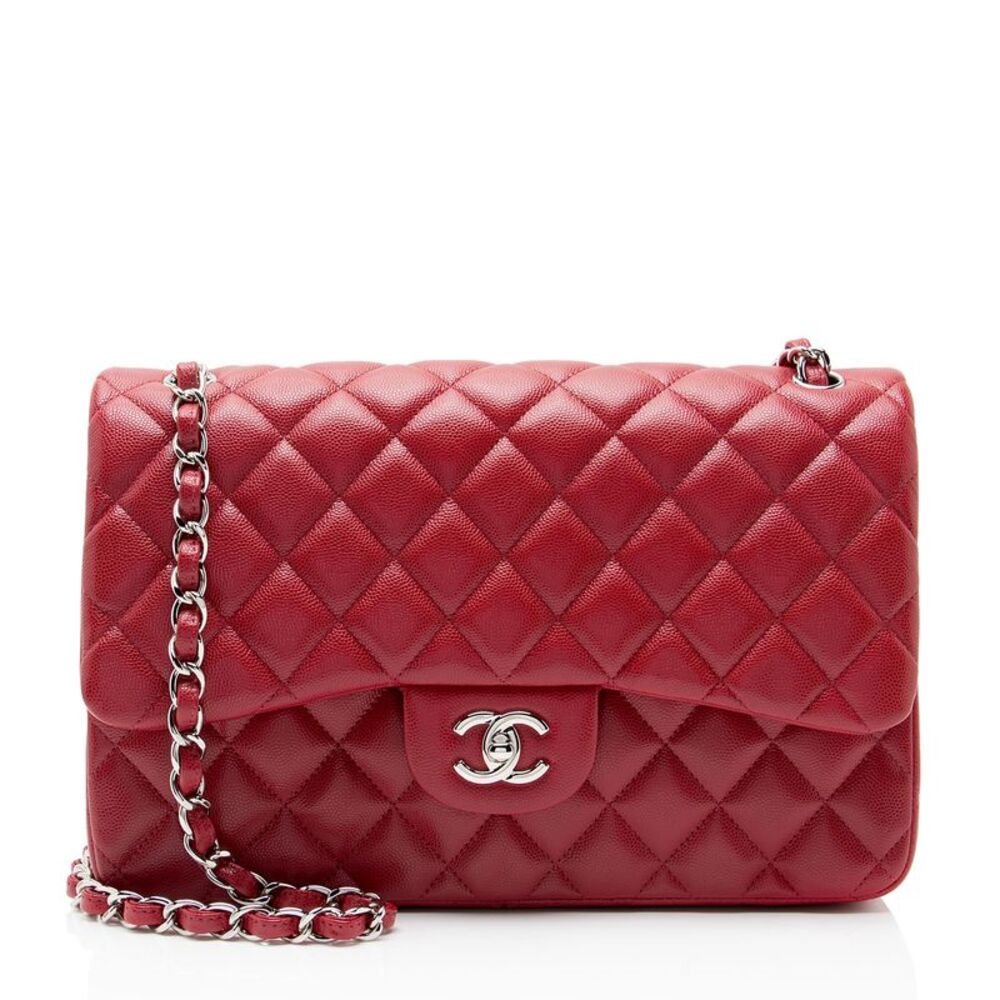 Chanel Caviar Leather Classic Jumbo Double Flap Bag